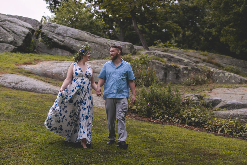 blue floral dress, summer engagement session, summer photo shoot, outdoor engagement session, moody engagement session, moody engagement photos, moody engagement photo session, film style engagement session, film style engagement photos, film engagement shoot, film engagement photos, whimsical engagement shoot, coastal engagement session, costal engagement photos, beach engagement, park engagement, moody engagement, candid engagement, Brandford, CT, Guildford, CT, Connecticut photos, Connecticut Engagement, CT Engagement